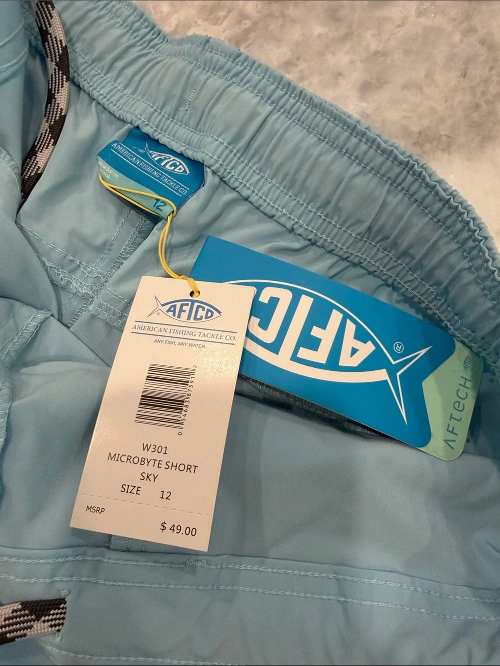 AFTCO Women's Sky Blue Active Swim Shorts